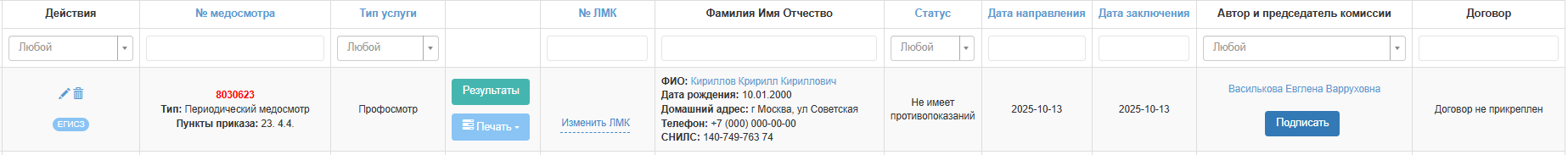 Профосмотры